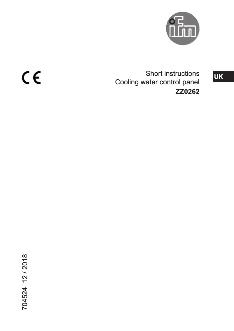 Page n°1 - Manuel utilisateur IFM ZZ0262