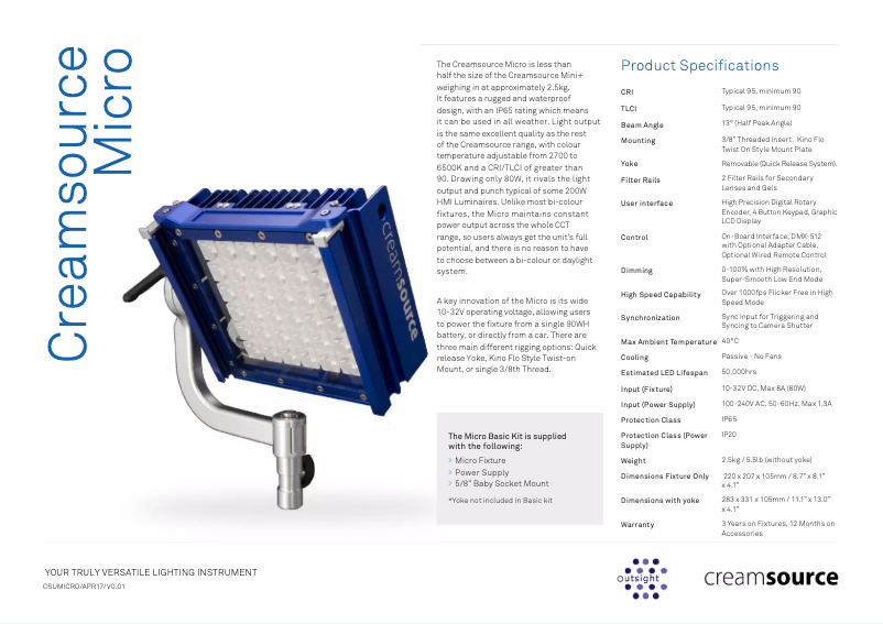 Image de la première page du manuel de l'appareil Micro