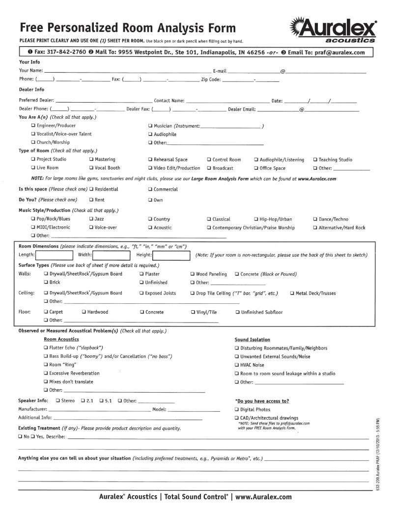 Page n°1 - Manuel utilisateur Auralex MoPAD-XL