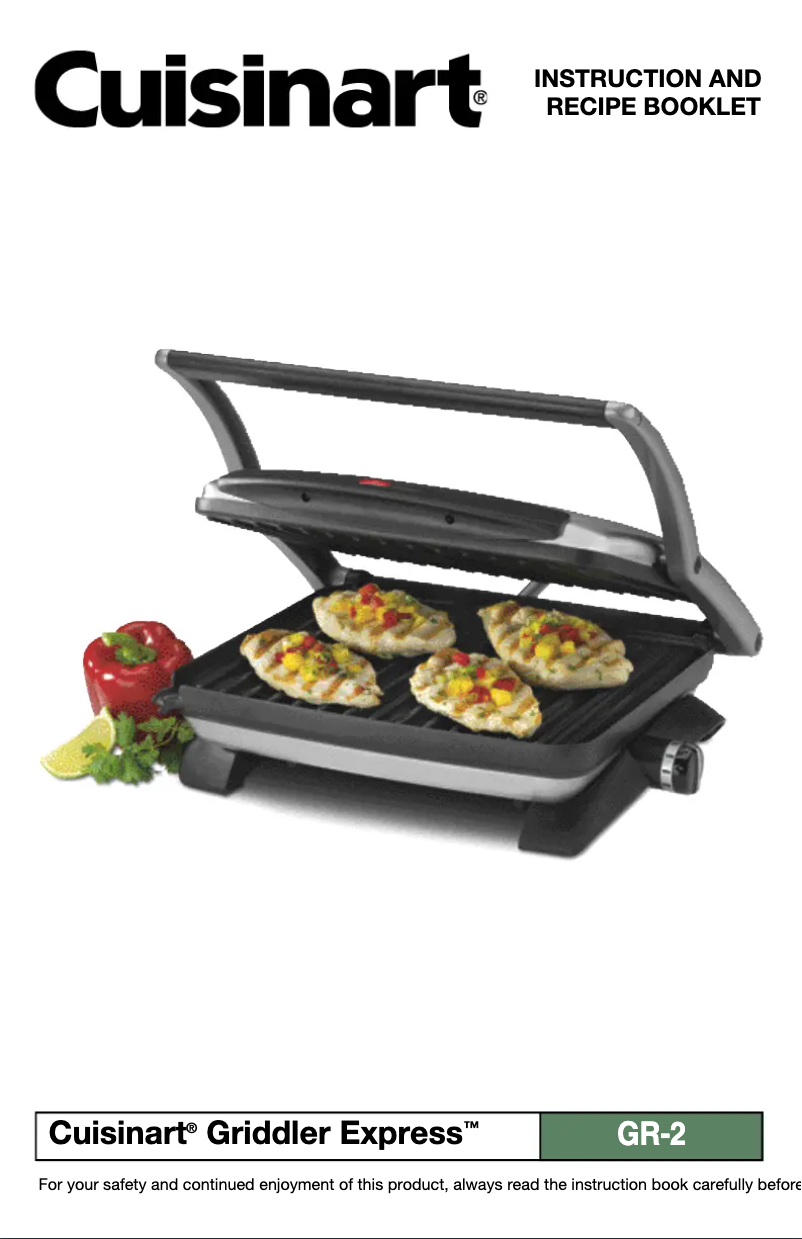 Image de la première page du manuel de l'appareil GR-2