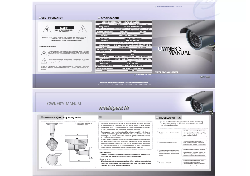 Image de la première page du manuel de l'appareil WCL-21S