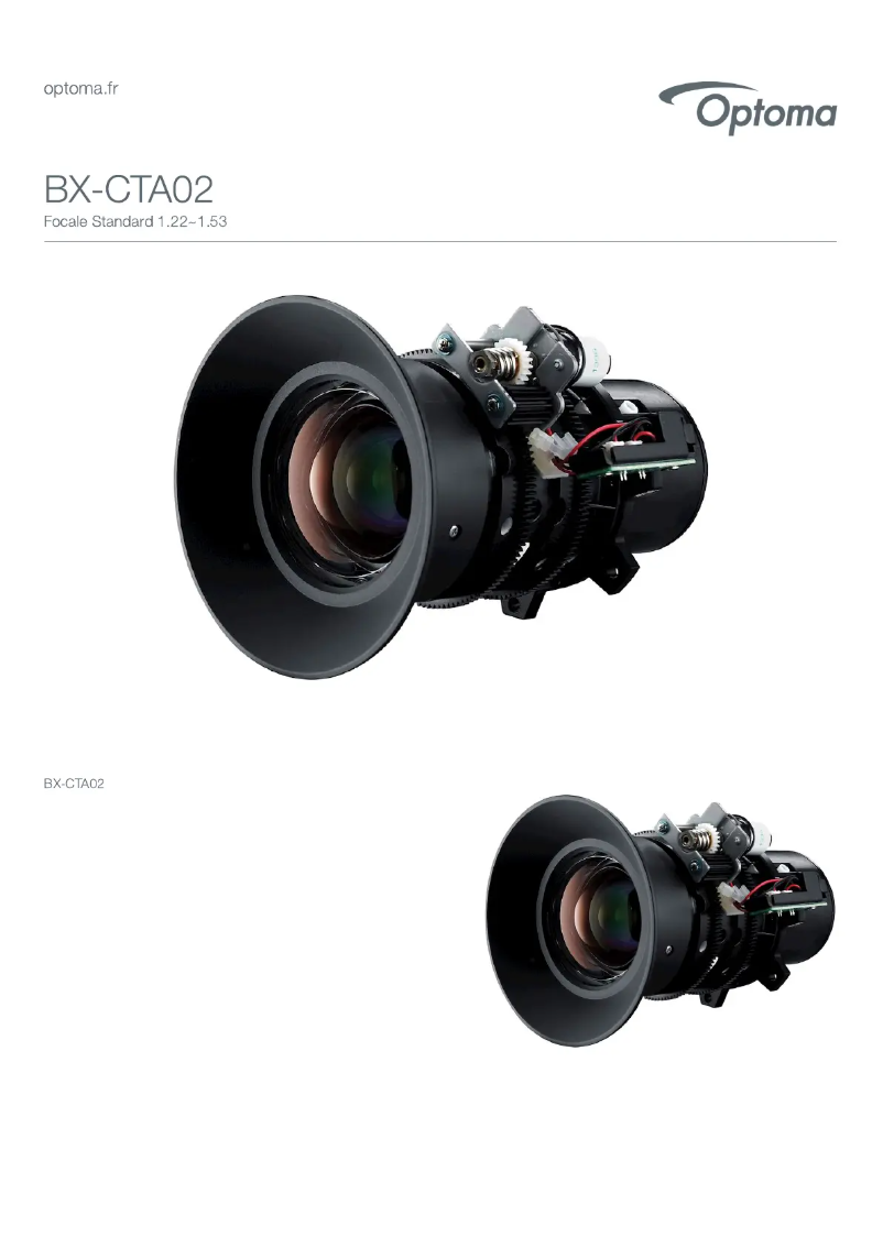 Page 1 de la notice Manuel utilisateur Optoma BX-CTA02