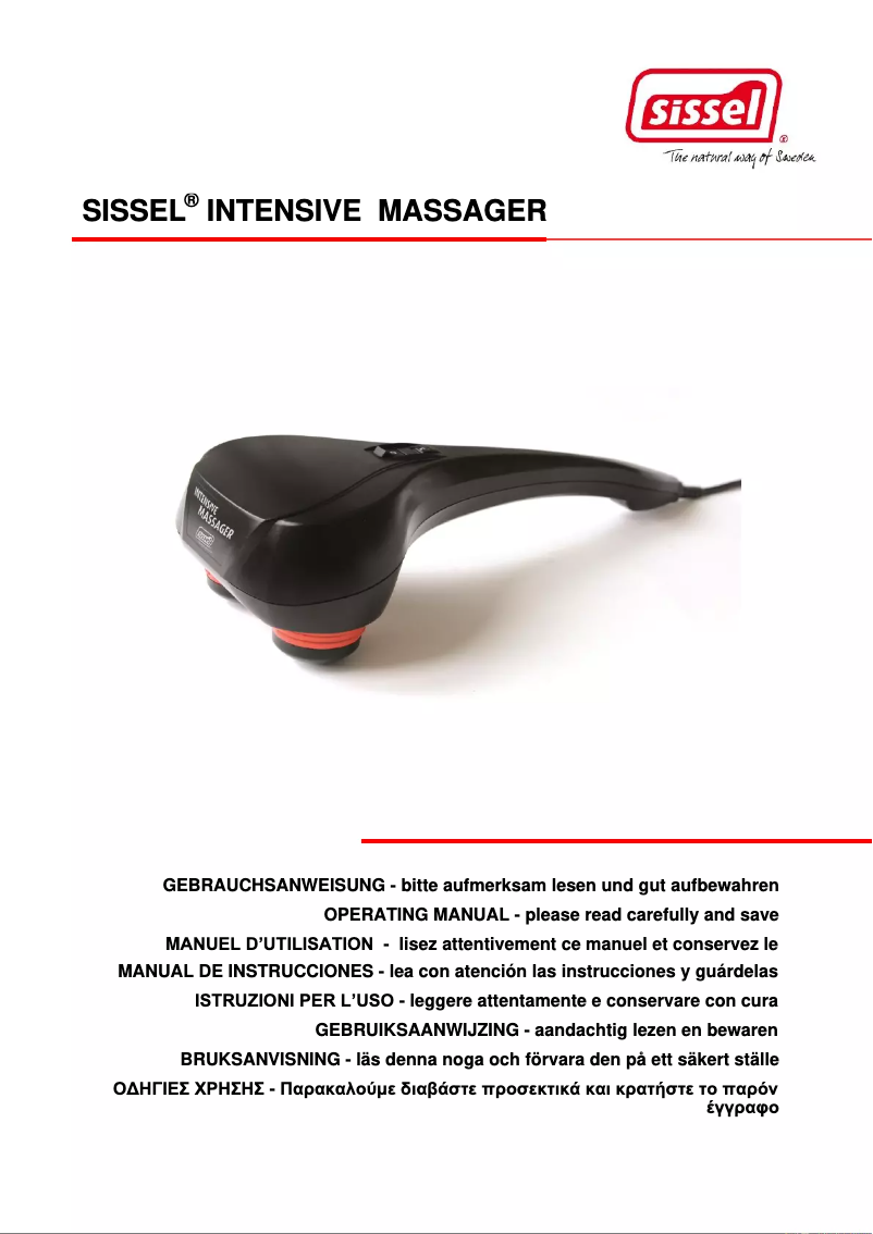 Image de la première page du manuel de l'appareil Intensive Massager