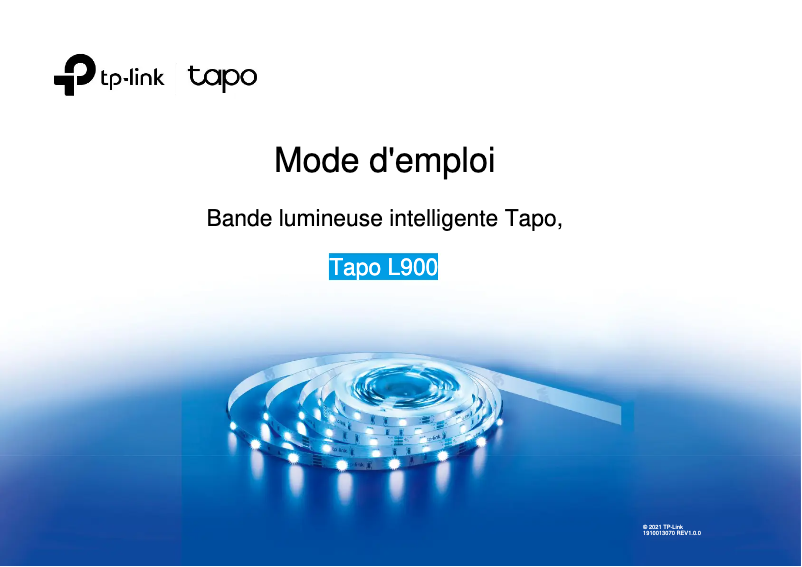 Page 1 de la notice Guide d'installation TP-Link Tapo L900-5