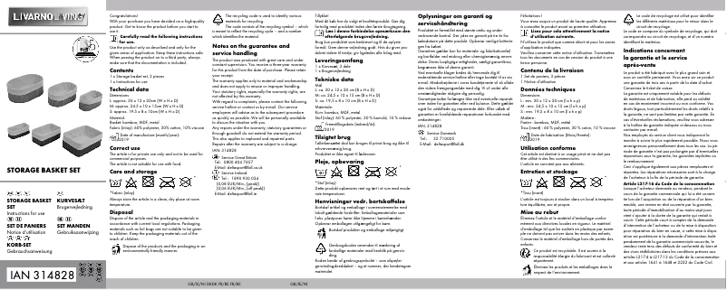 Page 1 de la notice Manuel utilisateur Livarno Lux IAN 314828