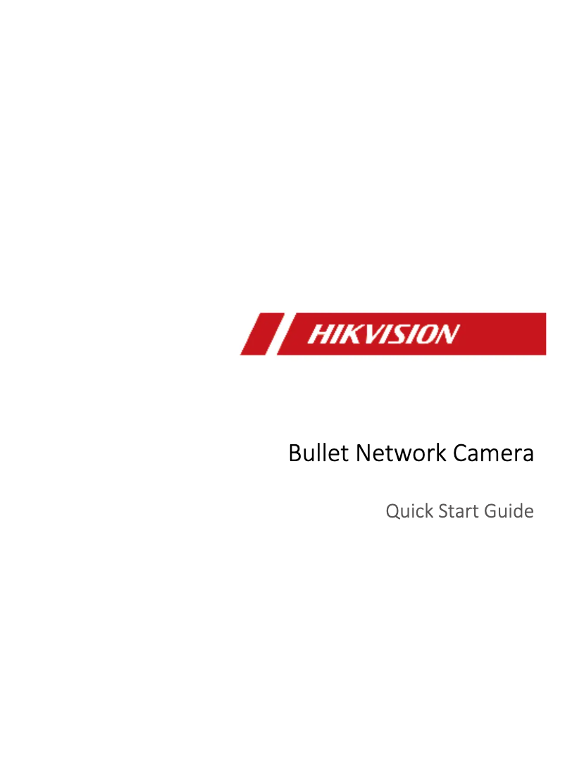 Page 1 de la notice Guide de démarrage rapide Hikvision DS-2CD2T83G2-2I
