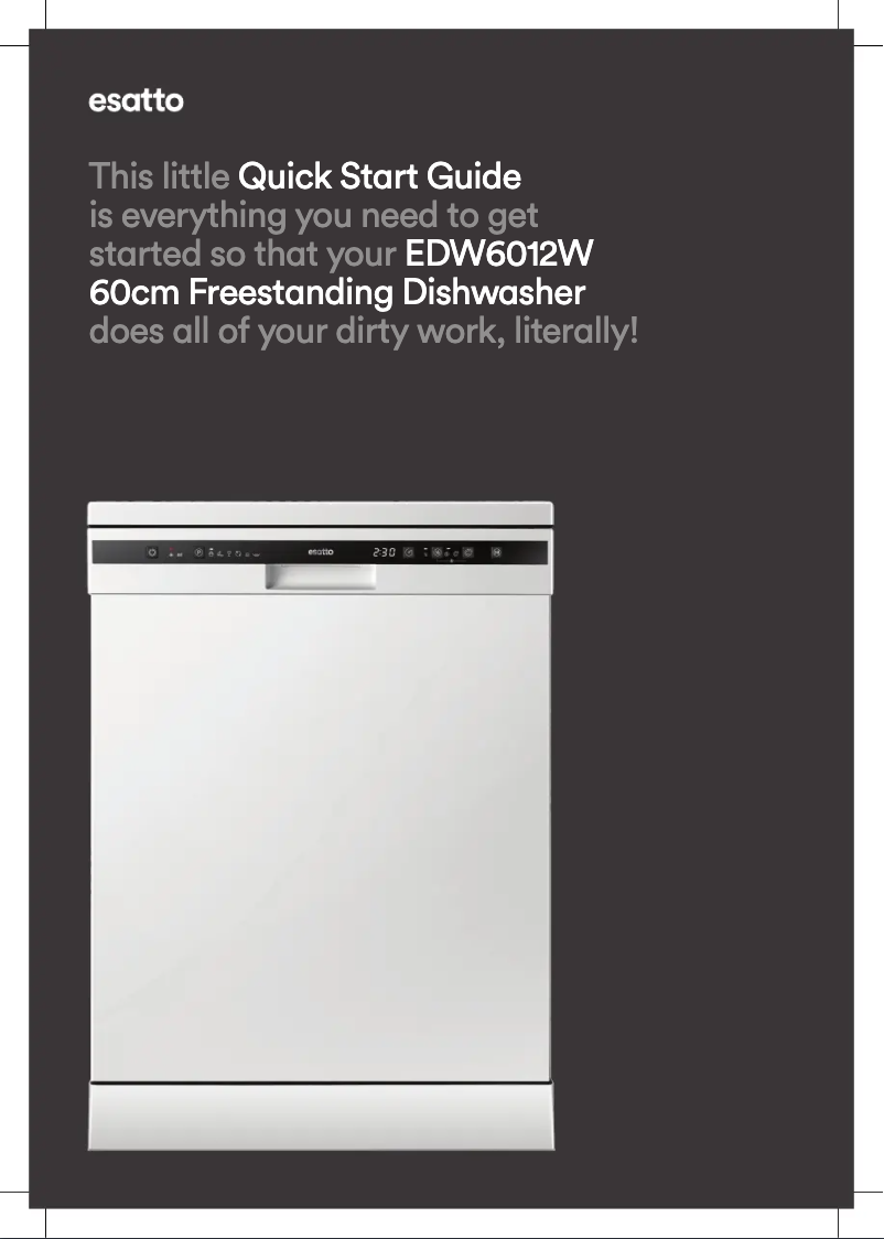 Page n°1 - Guide de démarrage rapide Esatto EDW6012W