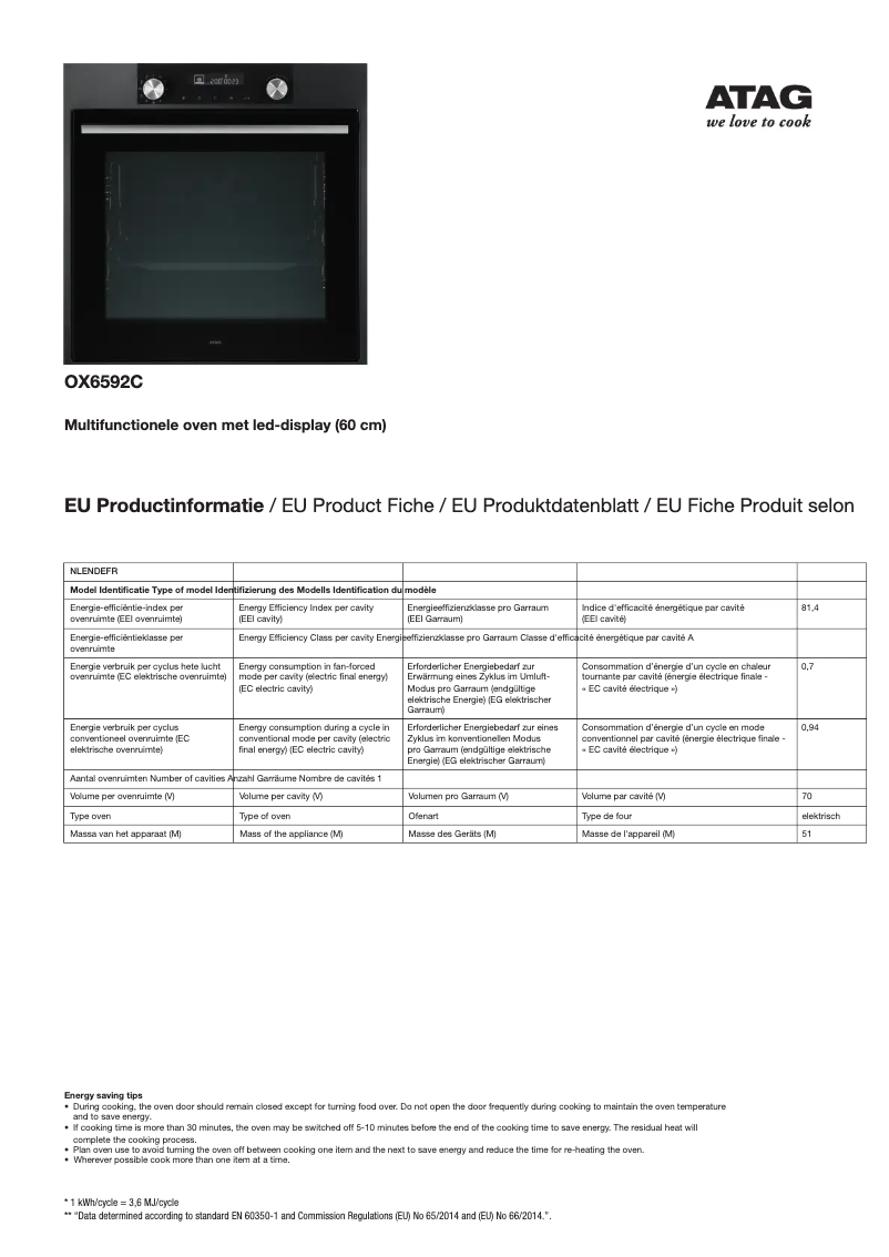 Image de la première page du manuel de l'appareil OX6592C