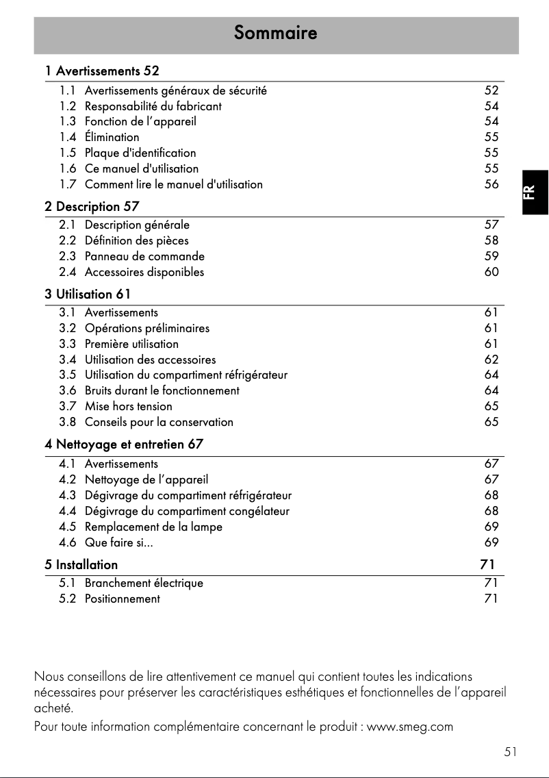 Image de la première page du manuel de l'appareil FAB10RBL5
