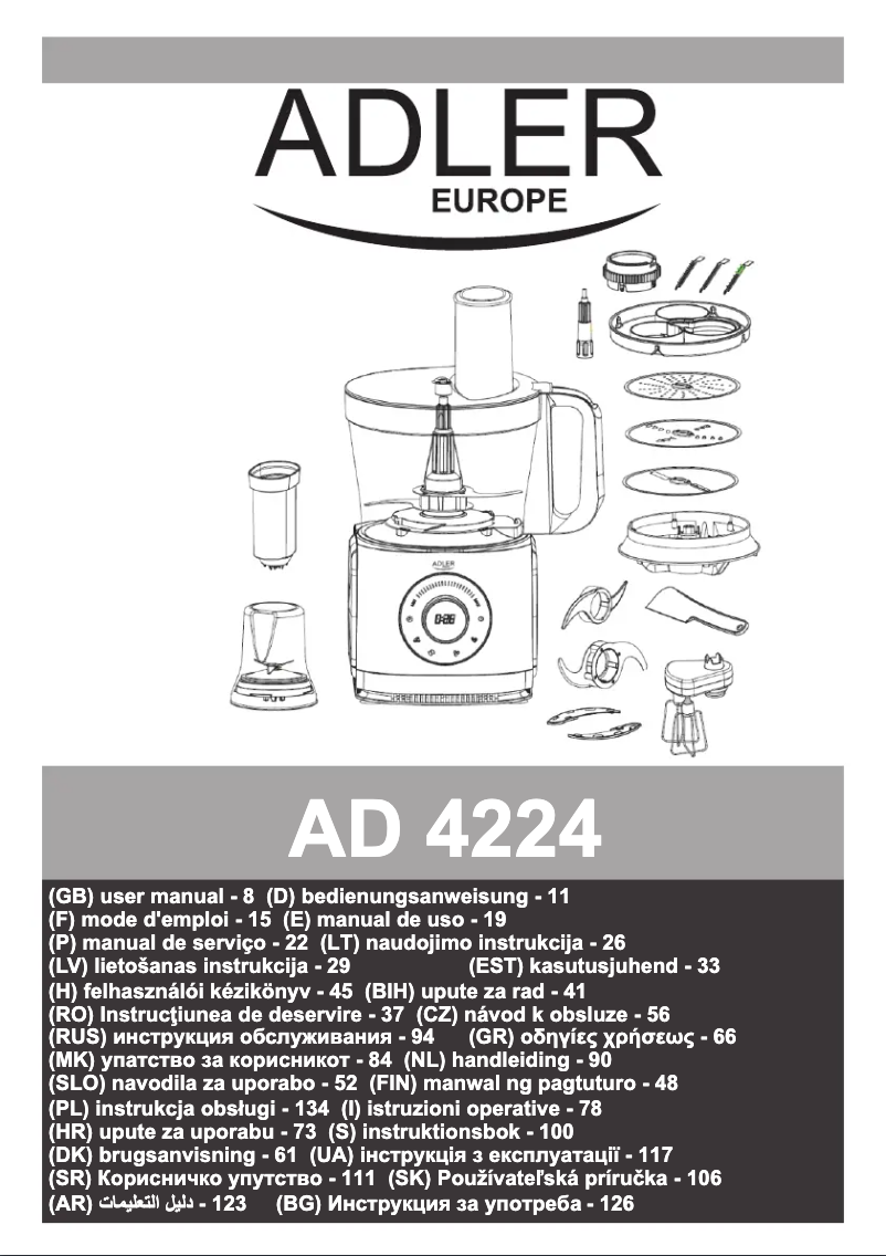Page 1 of the manual User Manual Adler AD 4224
