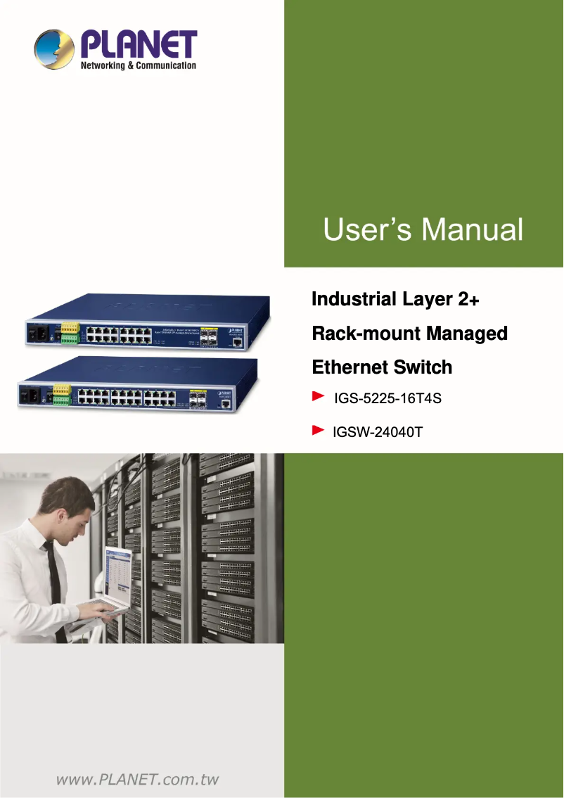 Image de la première page du manuel de l'appareil IGS-5225-16T4S