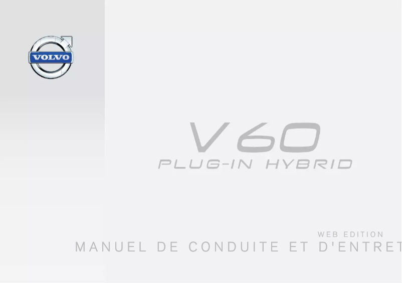Page 1 de la notice Manuel utilisateur Volvo V60 Plug-in Hybrid (2013)