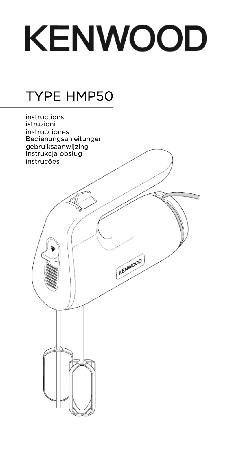 Page n°1 - Manuel utilisateur Kenwood QuickMix HMP50