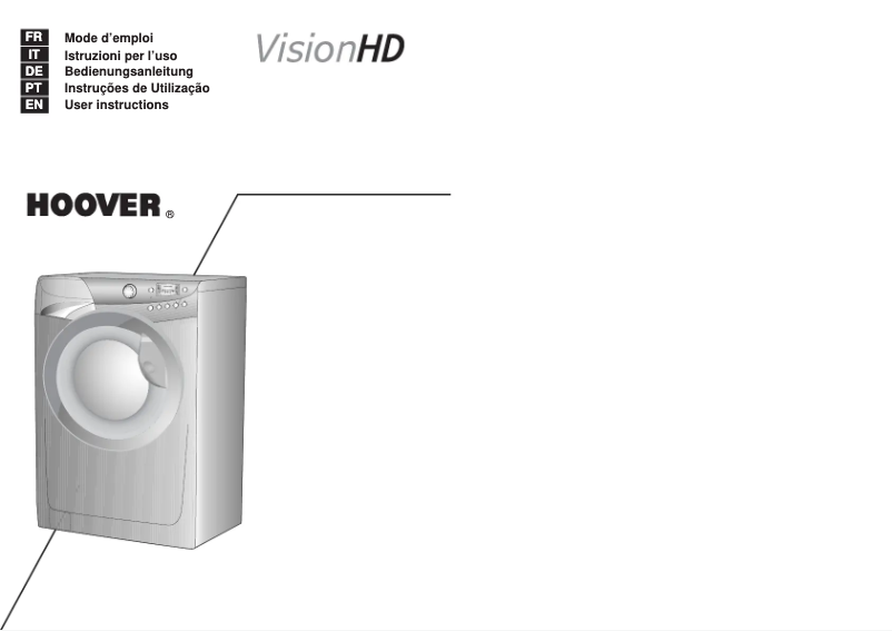 Page n°1 - Manuel utilisateur Hoover VHD842