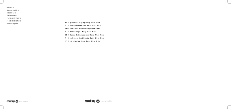 Imagen de la primera página del manual del dispositivo Urban Rider