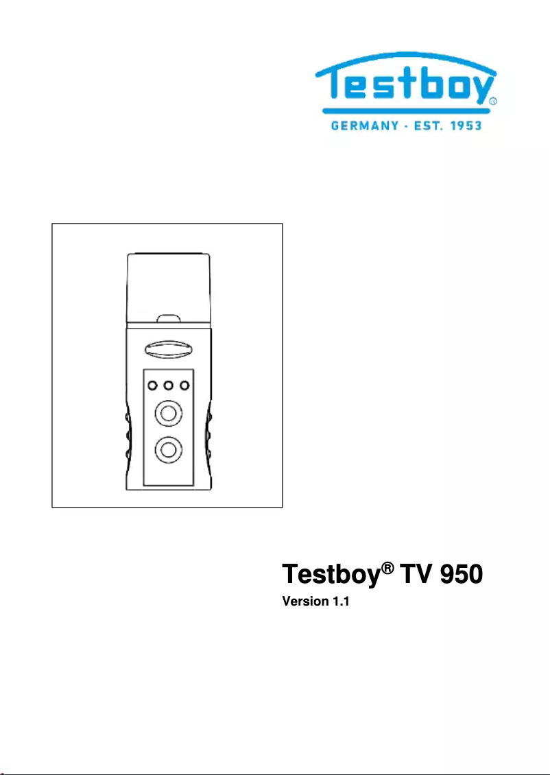 Página 1 del manual Manual de usuario Testboy TV 950