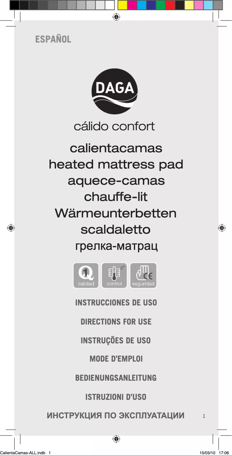 Image de la première page du manuel de l'appareil CIE