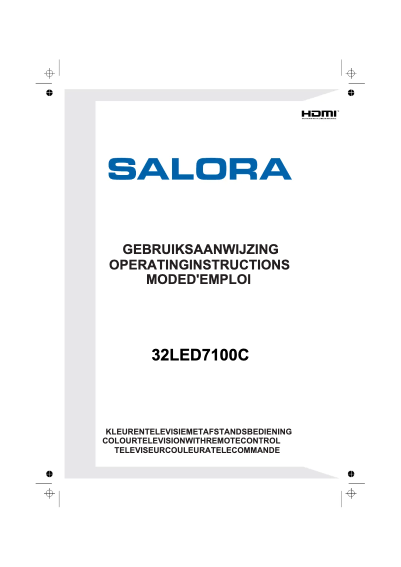 Page 1 de la notice Manuel utilisateur Salora 32LED7100C
