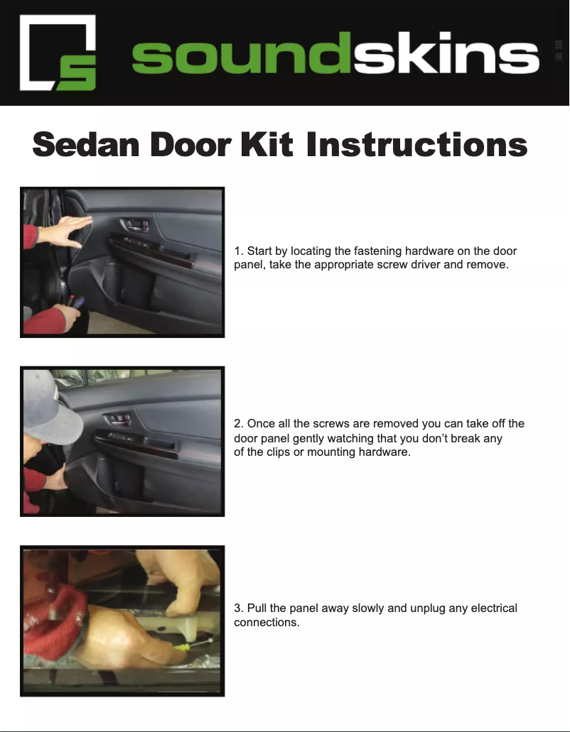 Page n°1 - Manuel utilisateur Soundskins SSK-CIVIC4DR