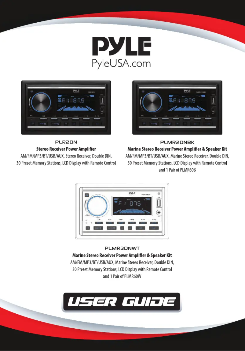 Page 1 de la notice Manuel utilisateur Pyle PLR2DN