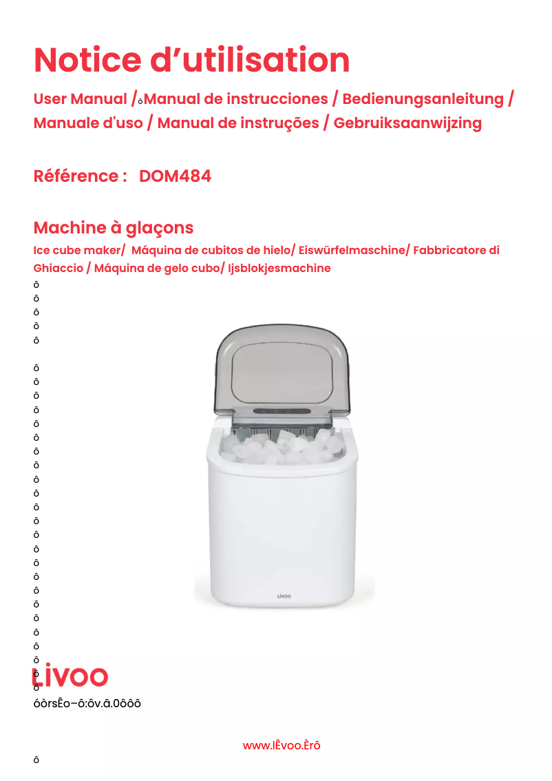 Page 1 de la notice Manuel utilisateur Livoo DOM484