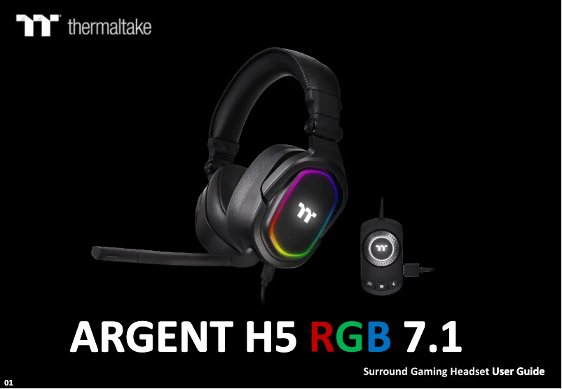 Page 1 de la notice Manuel utilisateur Thermaltake Argent H5