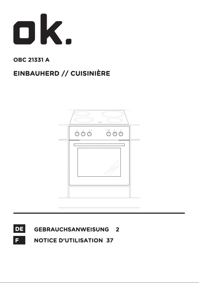 Page n°1 - Manuel utilisateur Amica OBC 21331 A