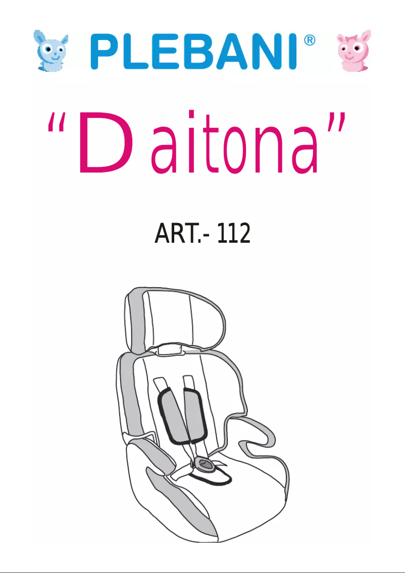 Page n°1 - Manuel utilisateur Plebani Daitona