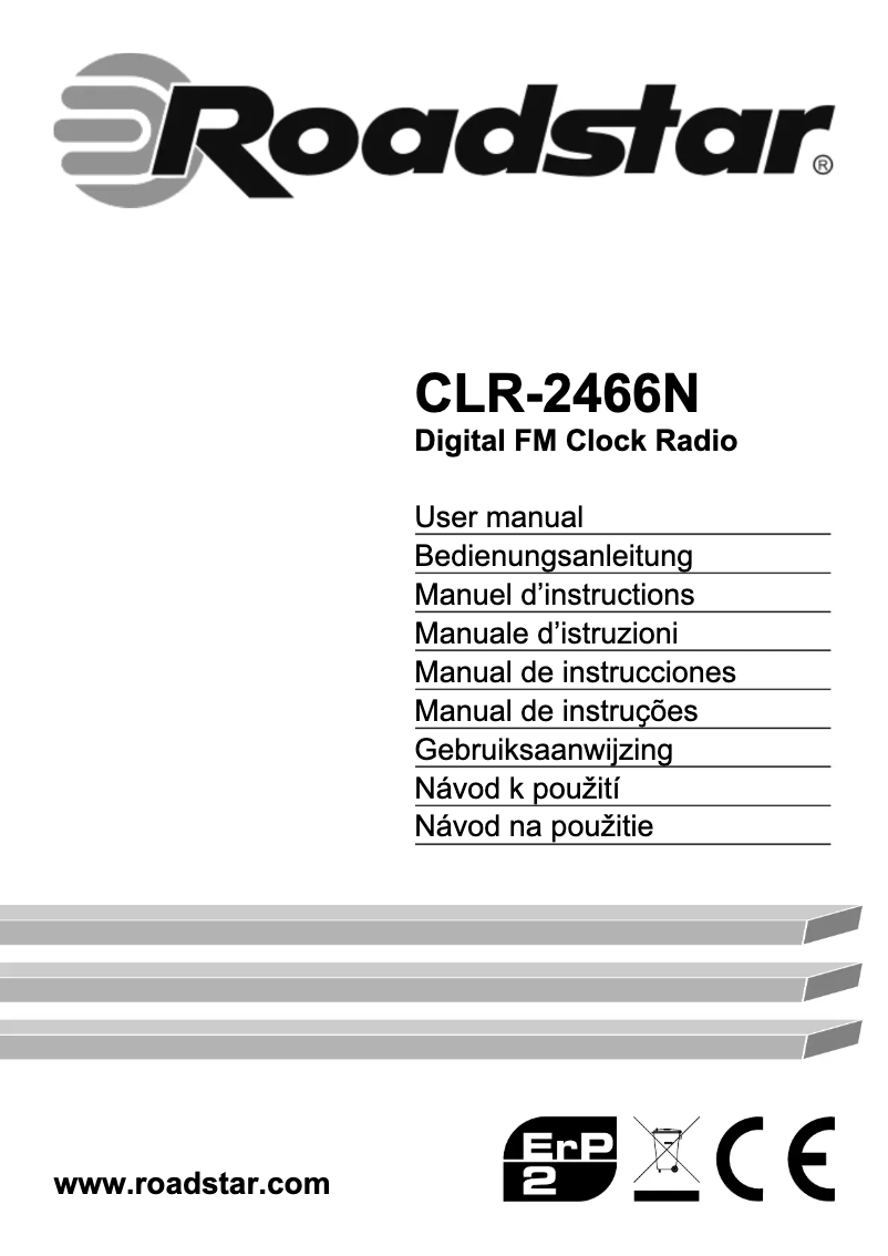 Page n°1 - Manuel utilisateur Roadstar CLR-2466N