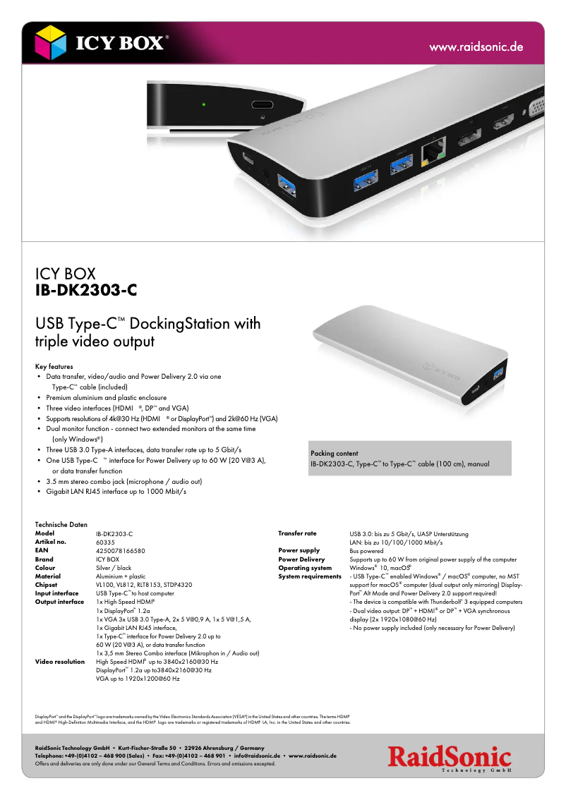 Image de la première page du manuel de l'appareil IB-DK2303-C