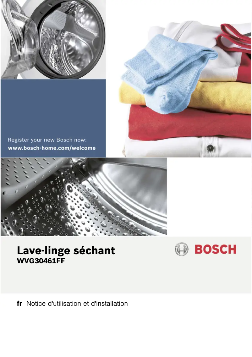 Page n°1 - Manuel utilisateur Bosch WVG30461FF