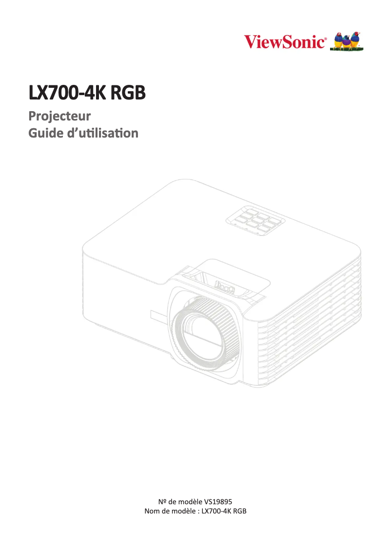 Image de la première page du manuel de l'appareil LX700-4K RGB