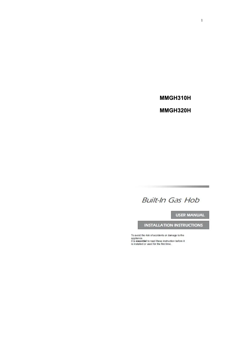 Página 1 del manual Manual de usuario Mayer MMGH310H