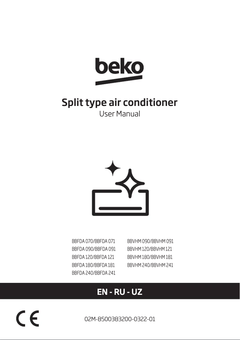 Page n°1 - Manuel utilisateur Beko BBFDA 180 / BBFDA 181