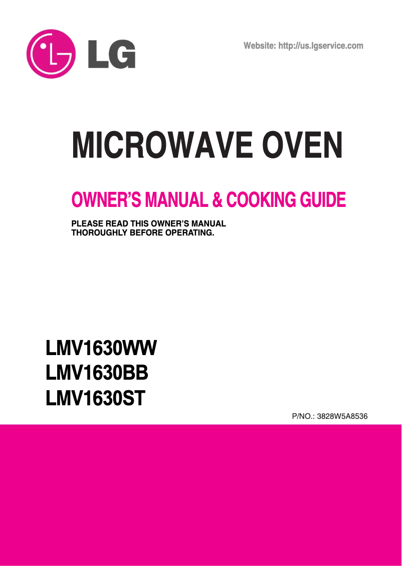 Page n°1 - Manuel utilisateur LG LMV1630