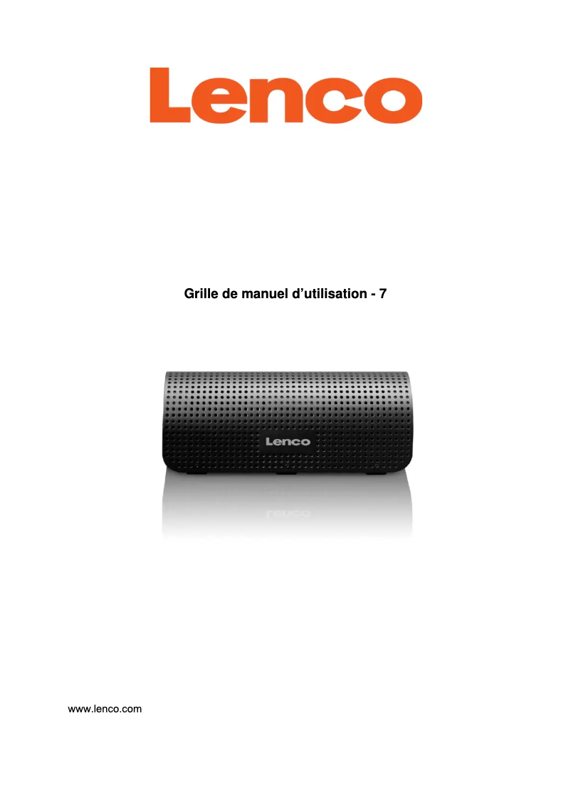 Page 1 de la notice Mode d'emploi Lenco GRID-7