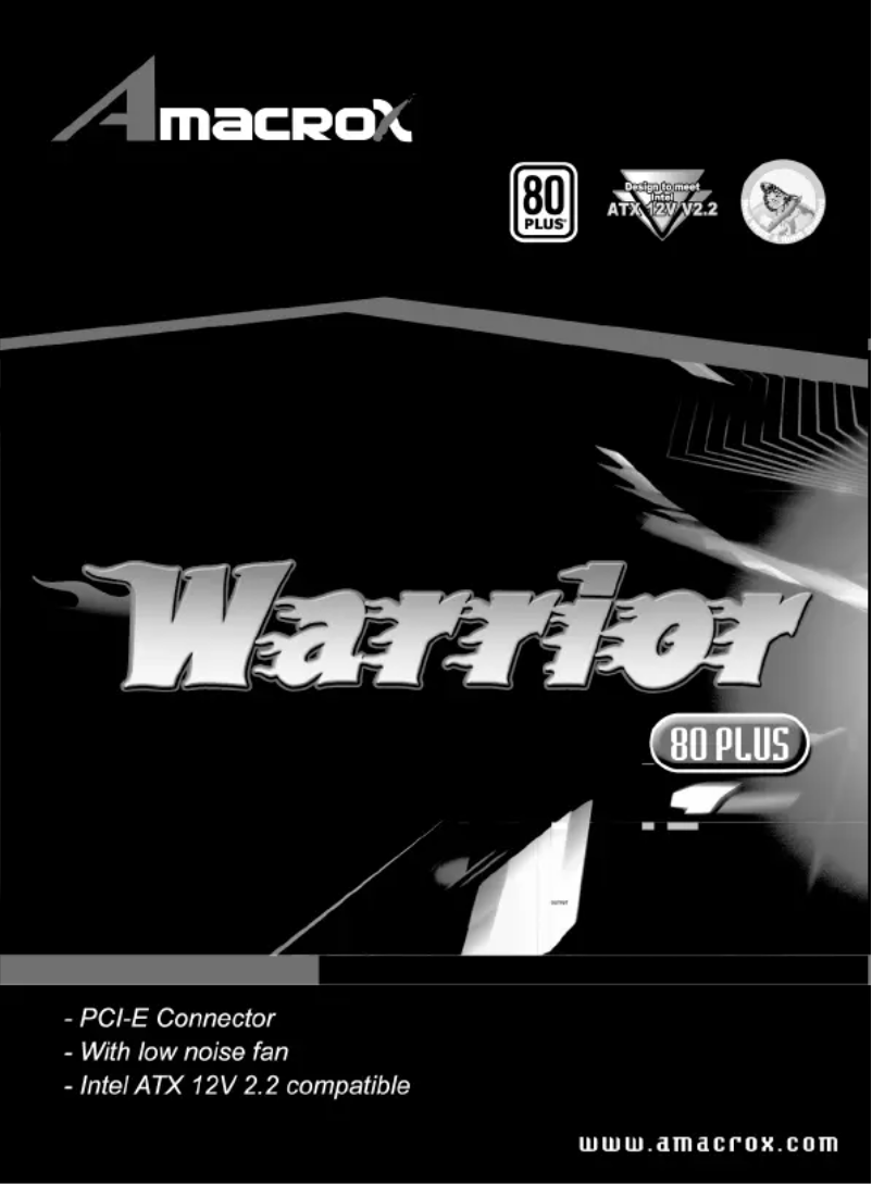 Page 1 de la notice Manuel utilisateur Amacrox AX350-80EN