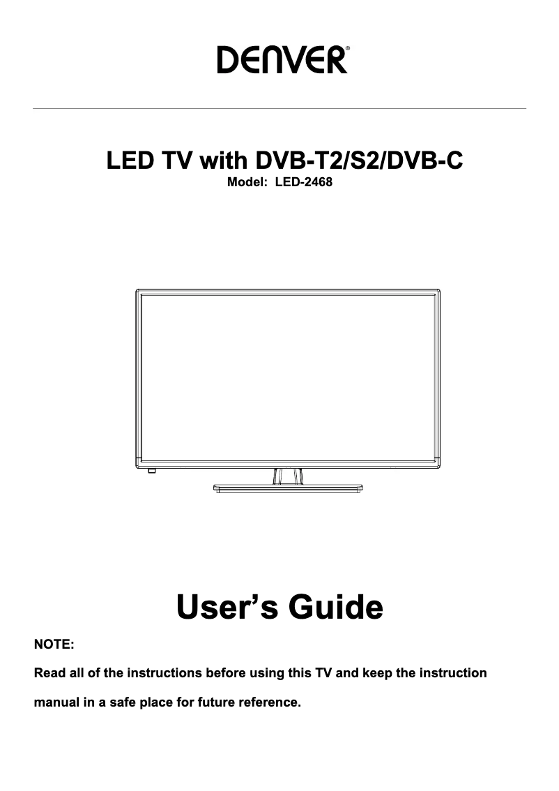 Image de la première page du manuel de l'appareil LED-2468