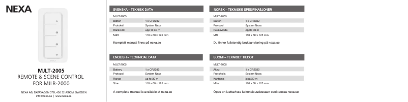 Image de la première page du manuel de l'appareil MJLT-2005