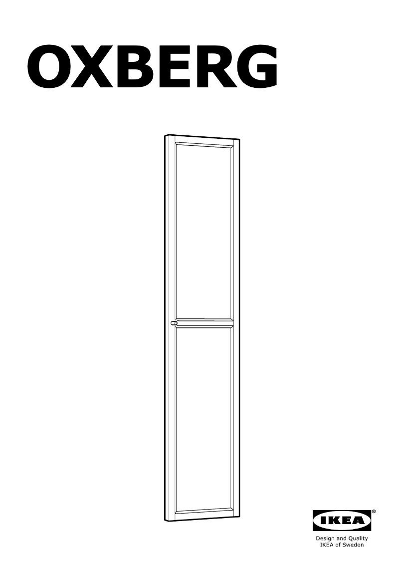 Page 1 de la notice Manuel utilisateur Ikea OXBERG 904.075.66