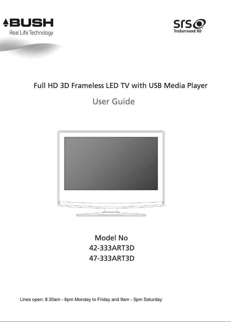 Page 1 de la notice Manuel utilisateur Bush 42/333ART3D