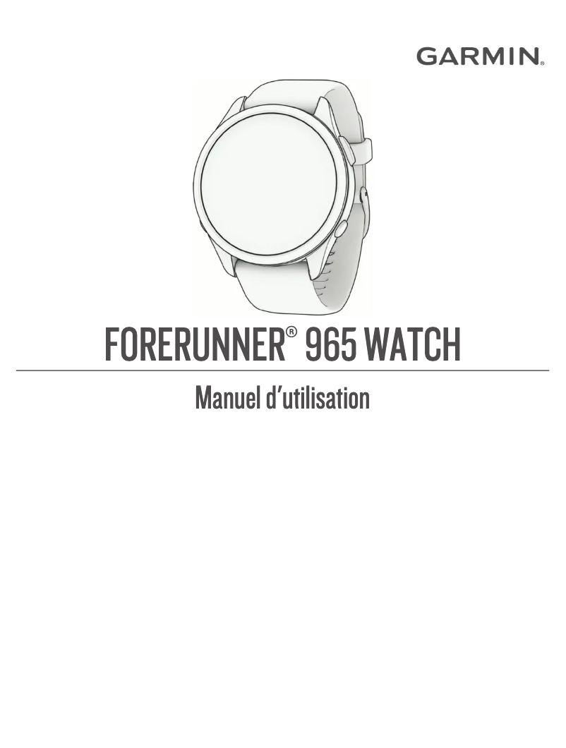 Page n°1 - Manuel utilisateur Garmin Forerunner 965
