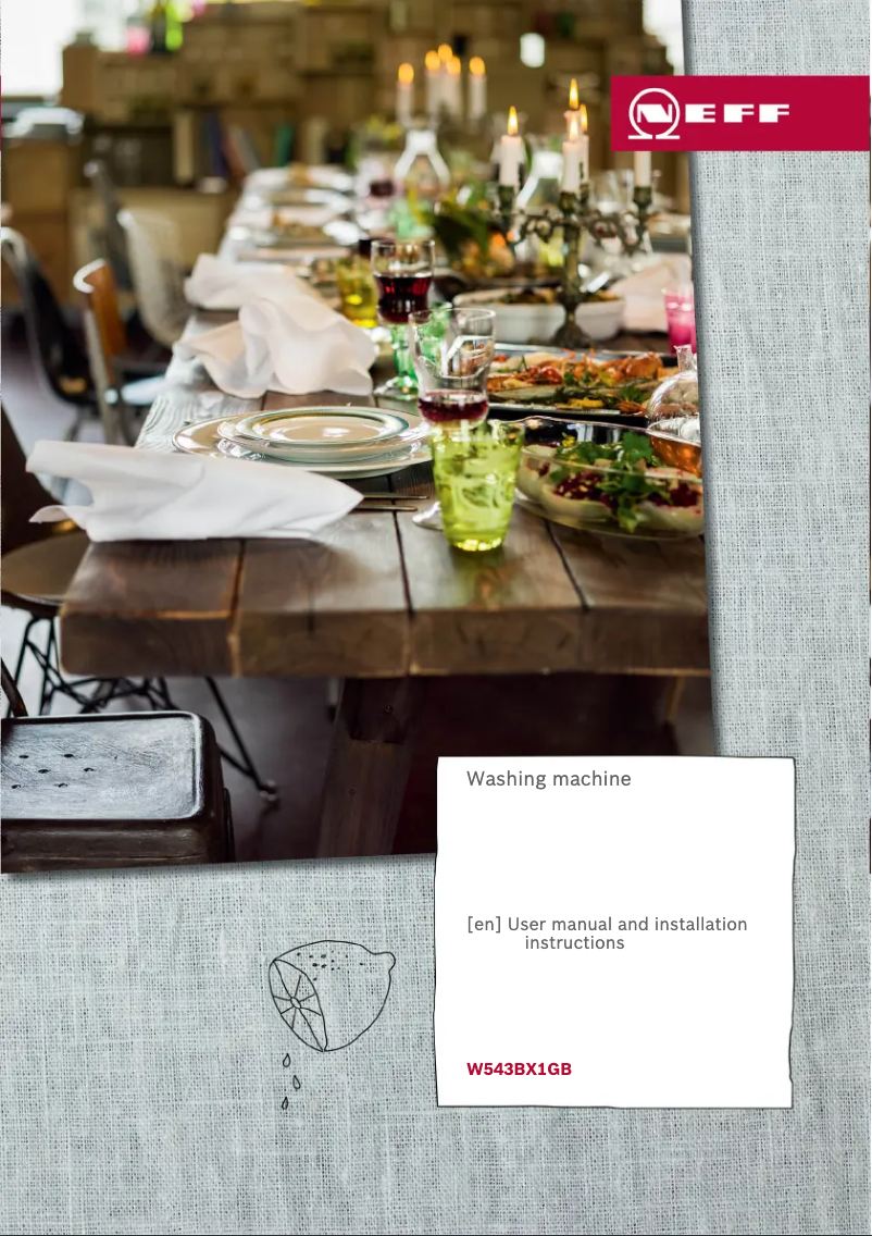 Page 1 de la notice Manuel utilisateur Neff W543BX1GB