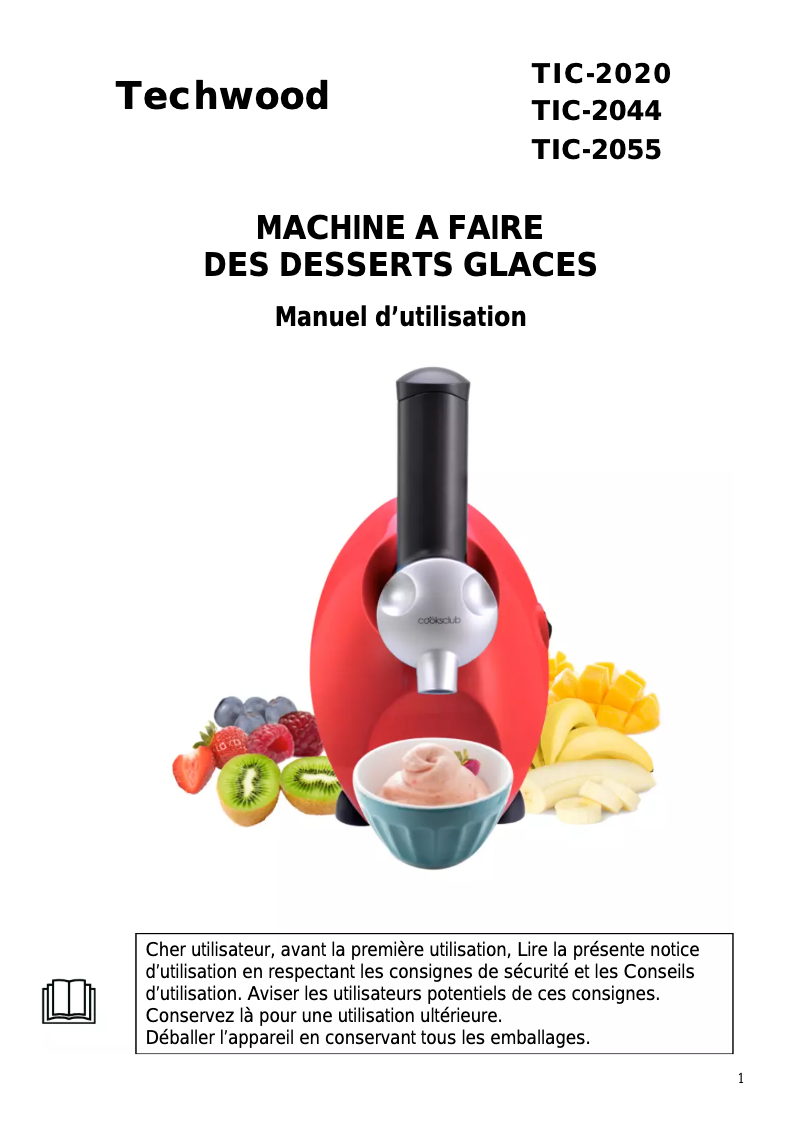 Image de la première page du manuel de l'appareil TIC-2055