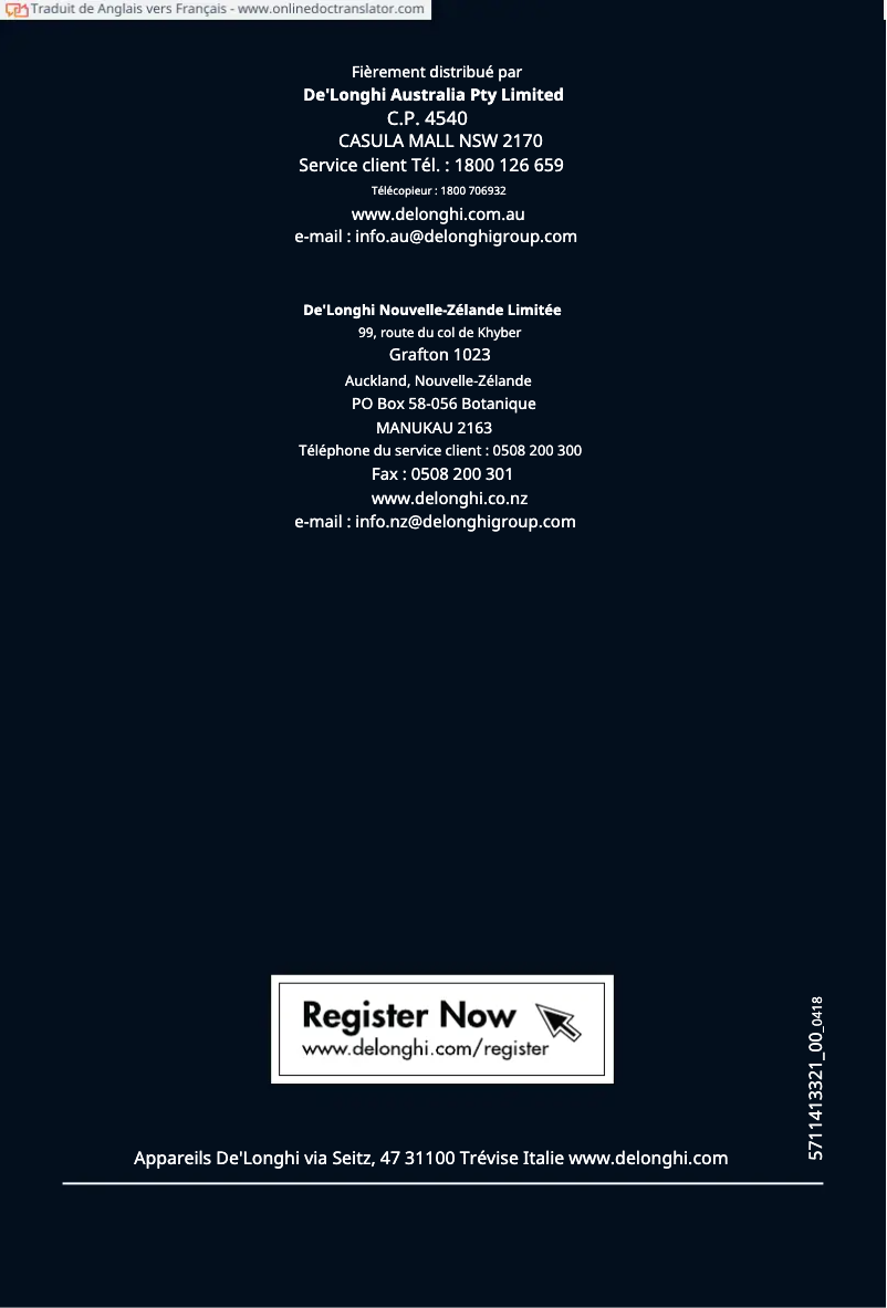 Page n°1 - Manuel utilisateur DeLonghi HFX85W20C