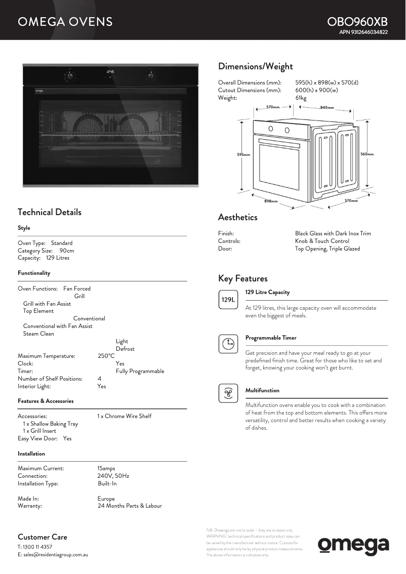 Image de la première page du manuel de l'appareil OBO960XB