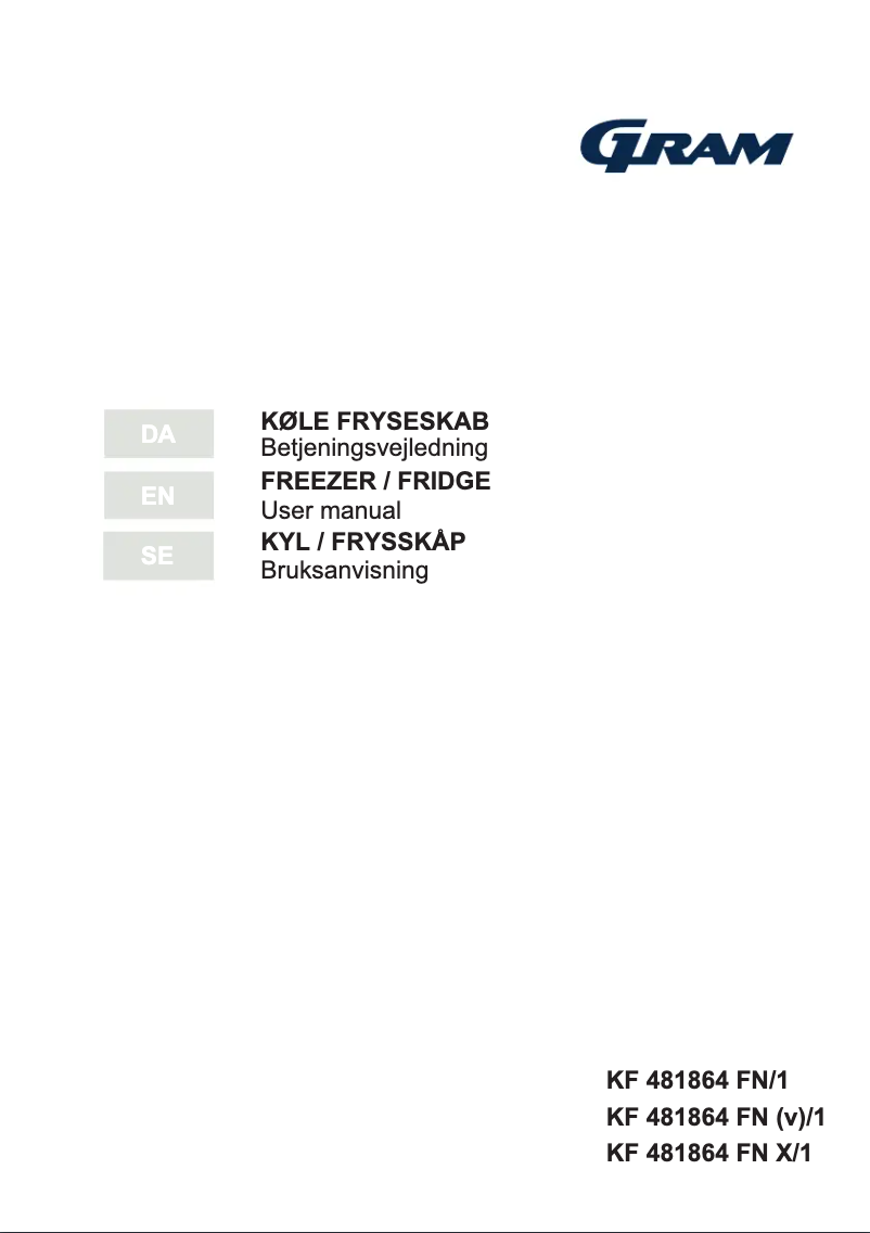 Page n°1 - Manuel utilisateur Gram KF 481864 FN/1