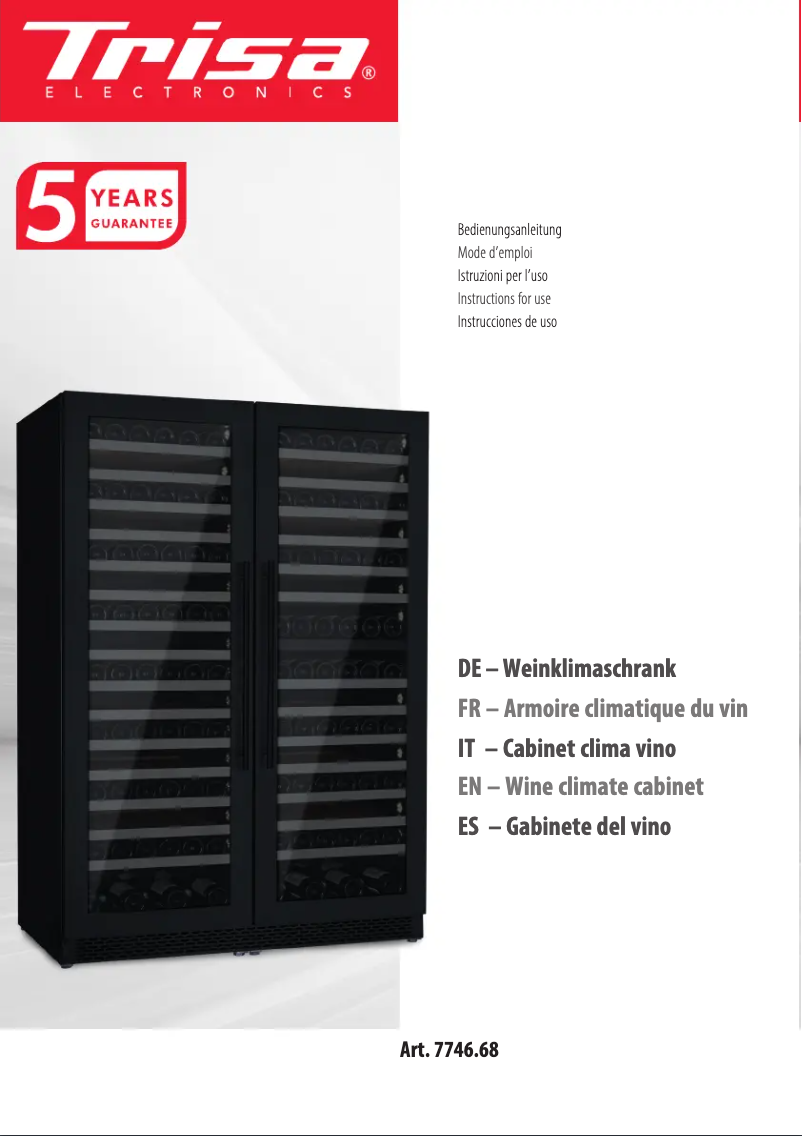 Page n°1 - Manuel utilisateur Trisa 7746