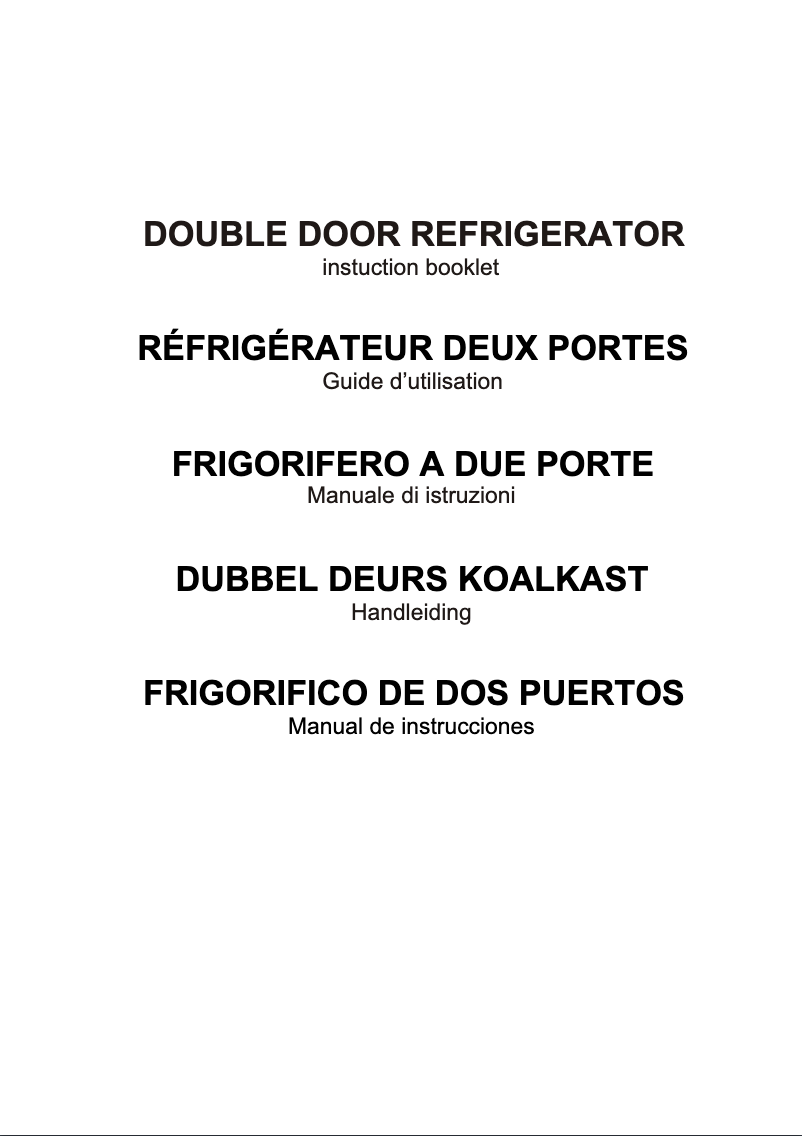 Page n°1 - Manuel utilisateur Continental Edison CEFD238VI