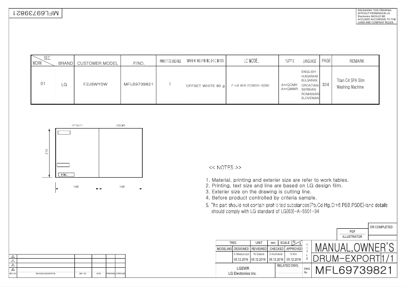 Página 1 del manual Manual de usuario LG F2J6WY1W